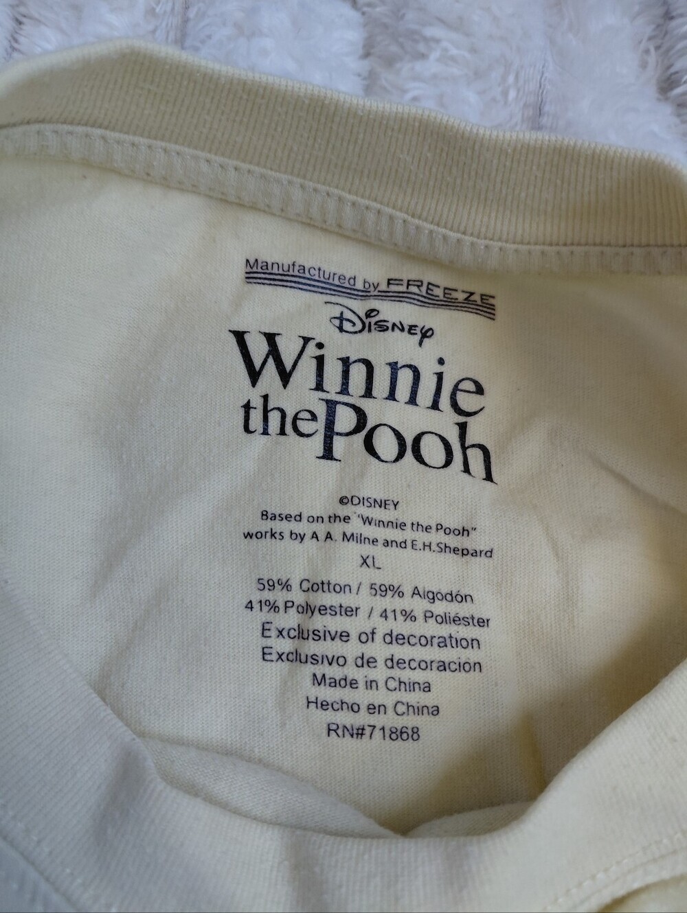 Winnie The Pooh Cross Stitch T Shirt - Picture 3 of 5